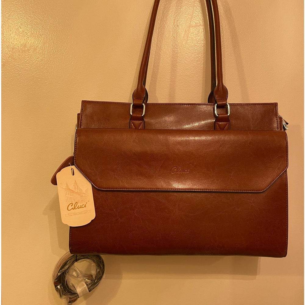 Cluci Davidson Elegant Women Leather Briefcase NWT (TEMP NOT FOR SALE)